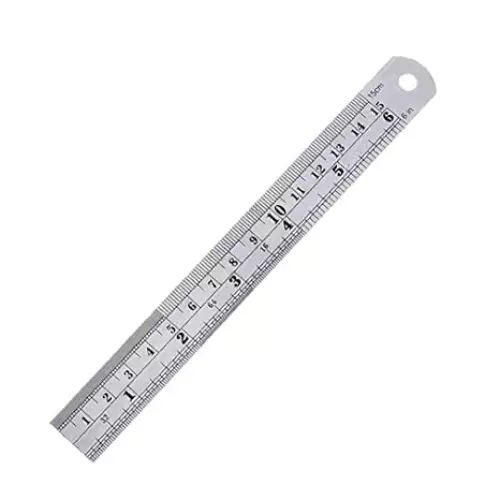 Stainless Steel 6 CM Ruler – Small but Accurate Tool for Everyday Use Ruler  (Set of 1, Silver)
